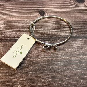 Kate Spade Silver Bow Bangle Bracelet NWT